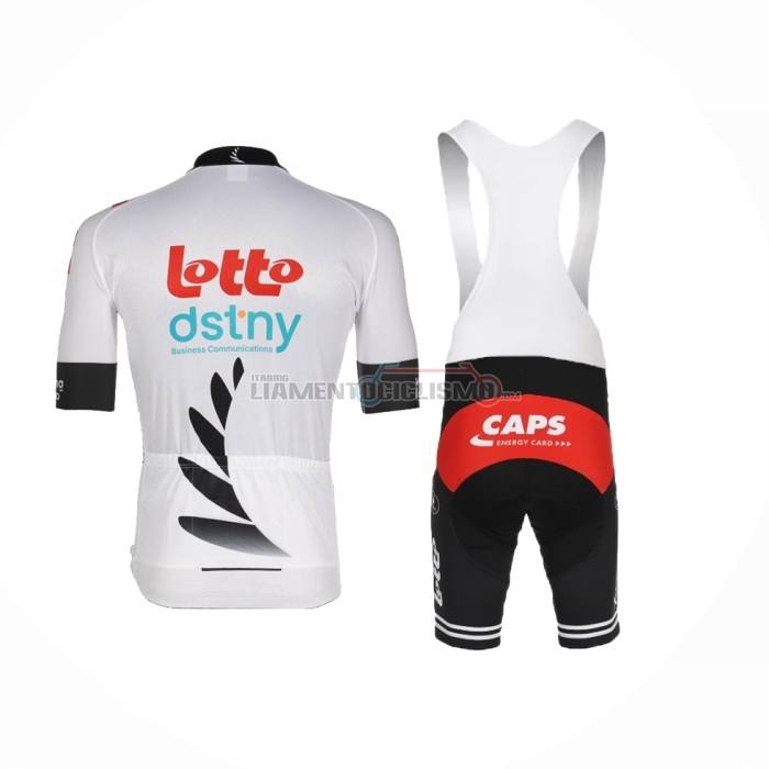 2024 Abbigliamento Ciclismo Lotto Dstny Bianco Manica Corta e Salopette